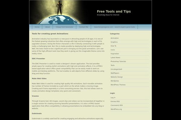 blackGlobe theme site design template sample