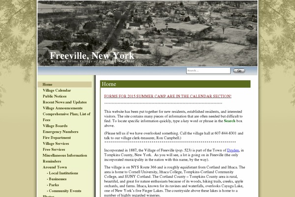 freevilleny.org site used Townpress-child