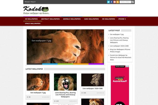 Kodok theme site design template sample