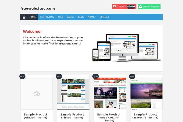 eSell theme site design template sample
