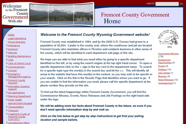 fremontcountywy.org site used Fremontcounty