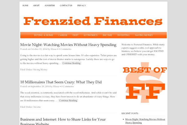 WordPress website example screenshot