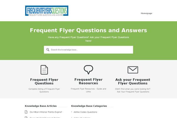 frequentflyerquestions.com site used Support Desk