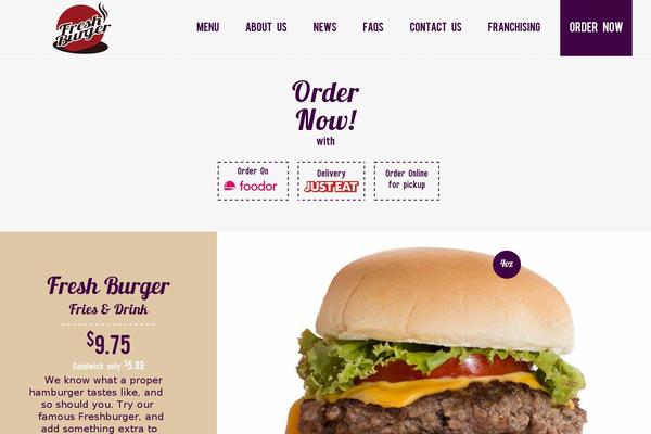 Burger theme site design template sample