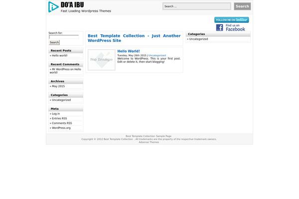 Do’a Ibu theme site design template sample