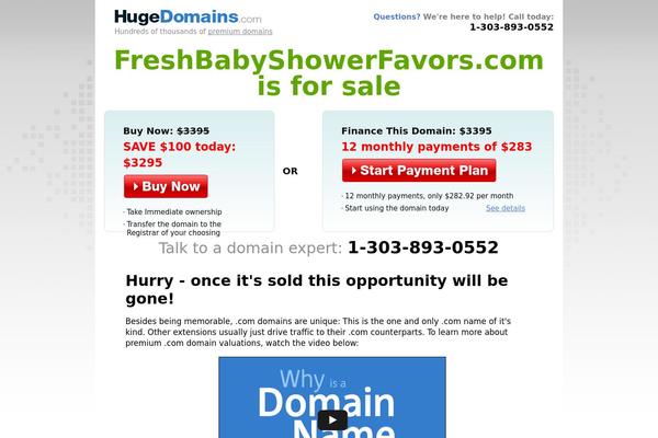 freshbabyshowerfavors.com site used Bootville Lite