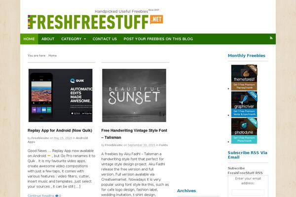 freshfreestuff.net site used Canvas