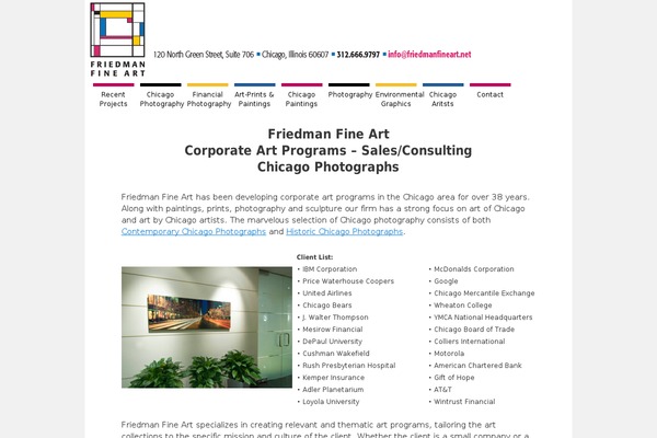 friedmanfineart.net site used Twenty Eleven