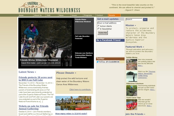 friends-bwca.org site used Paddlepress