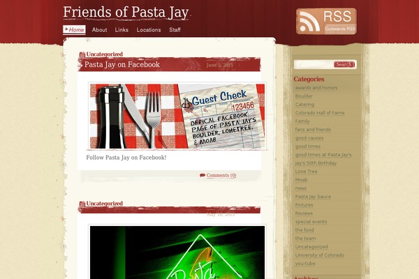friendsofpastajay.com site used Gravel