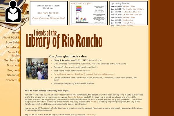 friendsofthelibraryofriorancho.org site used Folorr_default