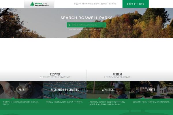 friendsoftheroswellparks.com site used Roswellparks