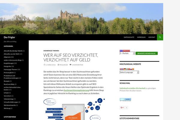 Twenty Fourteen theme site design template sample