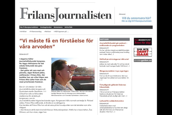 frilansjournalisten.nu site used Frilans