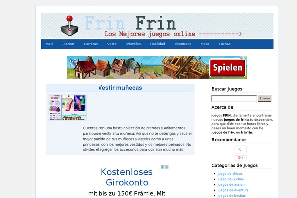 frinfrin.com site used Juegos