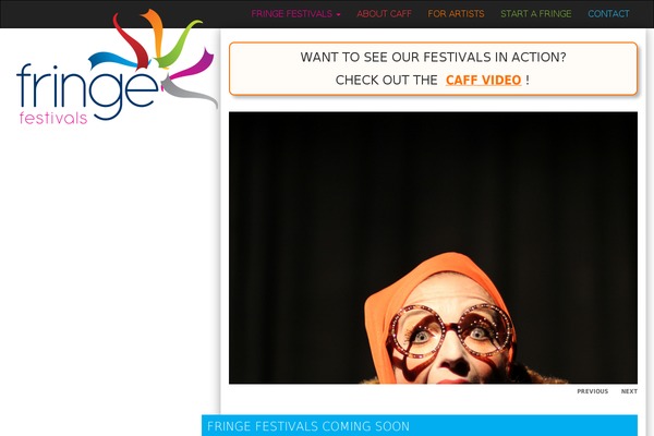 fringefestivals.com site used Caffroots