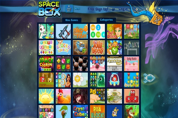 Spacebox theme site design template sample