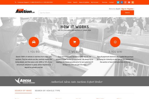 Anycar theme site design template sample