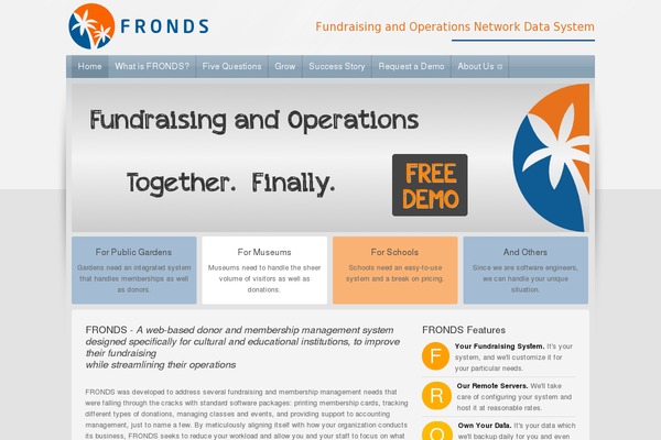 fronds.org site used Theblock