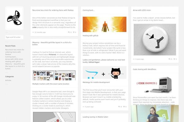 Gridlocked theme site design template sample