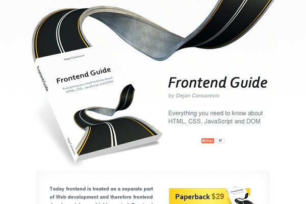 frontendguidebook.com site used Guide