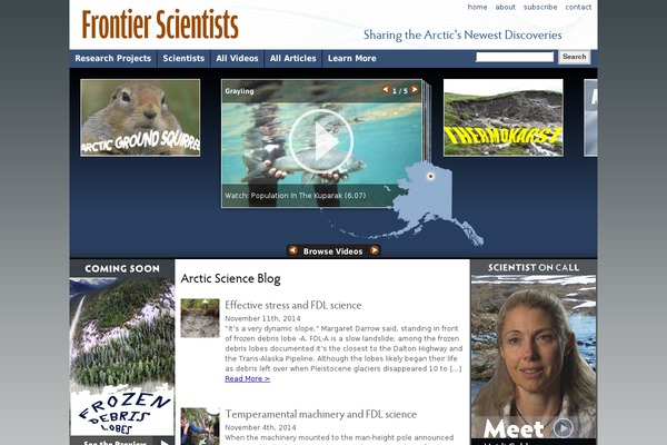 frontierscientists.com site used Alpine