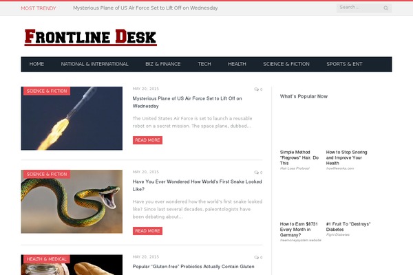 frontlinedesk.com site used NewspaperTimes Single Pro