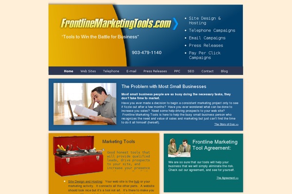 frontlinemarketingtools.com site used Default