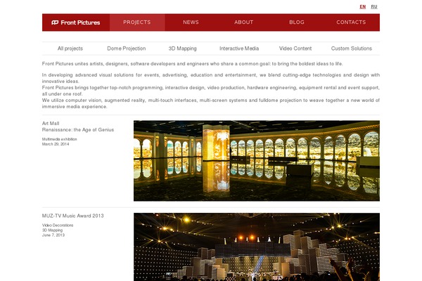 WordPress website example screenshot