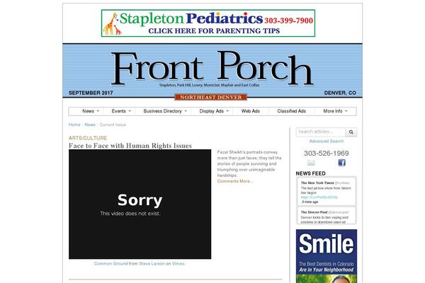 frontporchstapleton.com site used Daily Newspaper