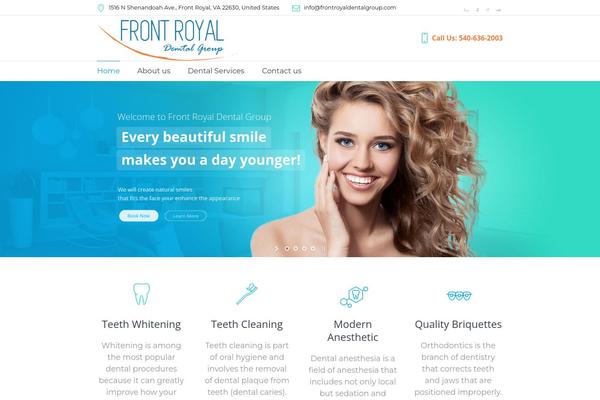 Dental-clinic theme site design template sample