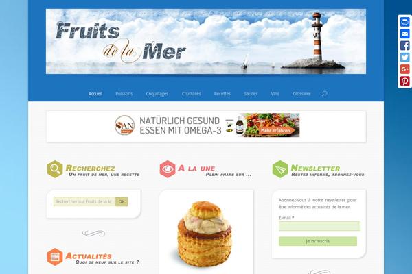fruitsdelamer.com site used Divi-enfant
