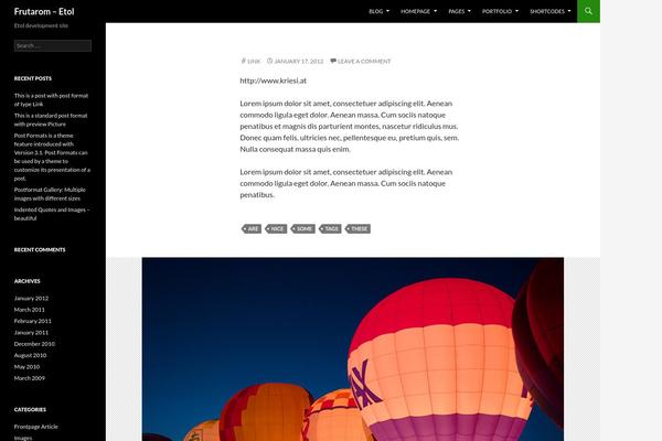 WordPress website example screenshot