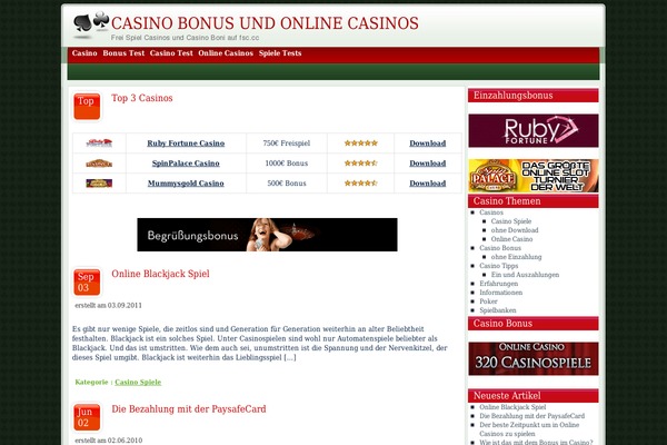 Online-casino theme site design template sample