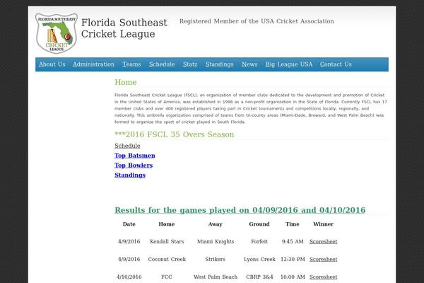 fsclcricket.org site used Fscl