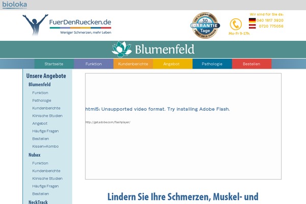 fuerdenruecken.de site used Clear