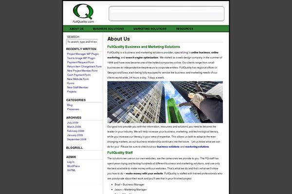 fullquality.com site used Downtown-java-2column