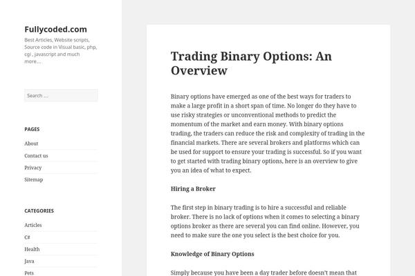 WordPress website example screenshot
