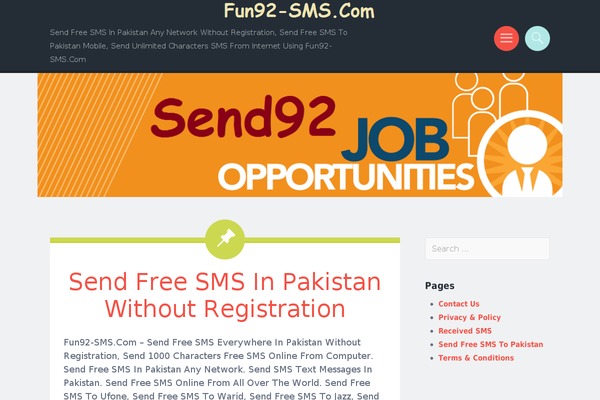 fun92-sms.com site used Send92