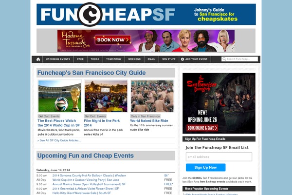 funcheap.com site used Funcheap-mobile