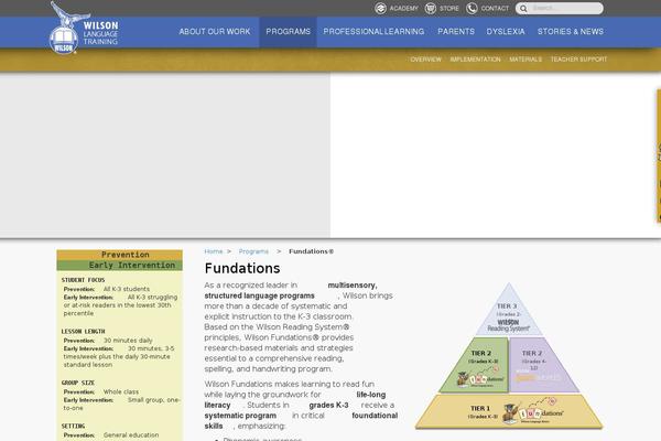 fundations.com site used Wilson-nov