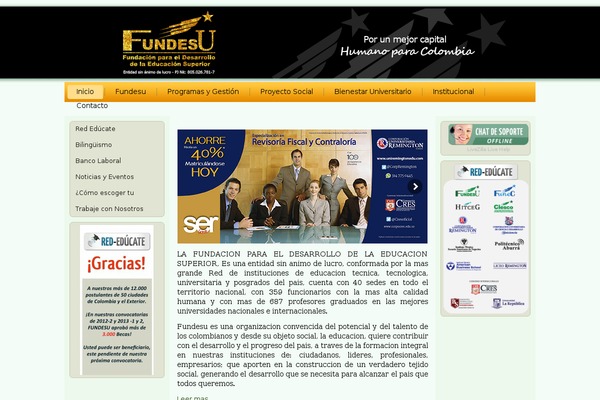 fundesuedu.org site used Plantilla_fundesu_yahoo_3