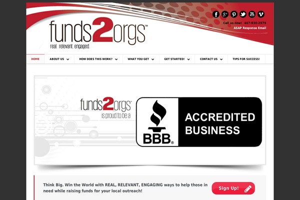 funds2orgs.com site used Funds2orgs