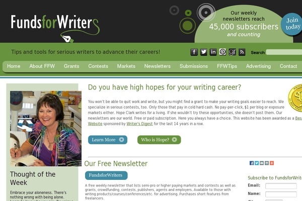fundsforwriters.com site used Speed-pro