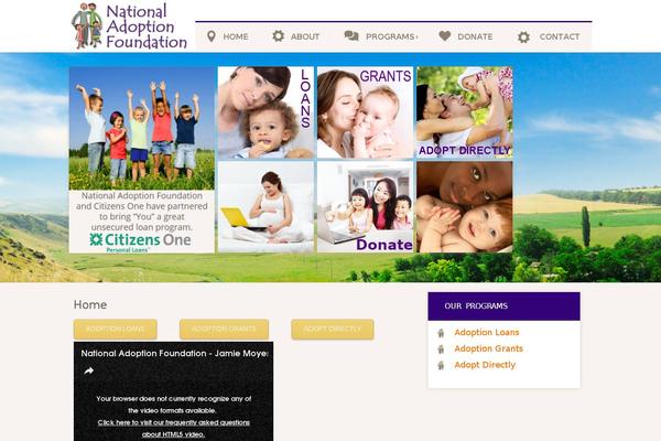 fundyouradoption.org site used Metrovibes Parent