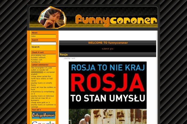 funnycoroner.com site used Youzella