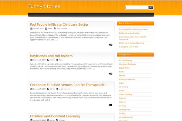 funnystories.com.au site used Orange and Black