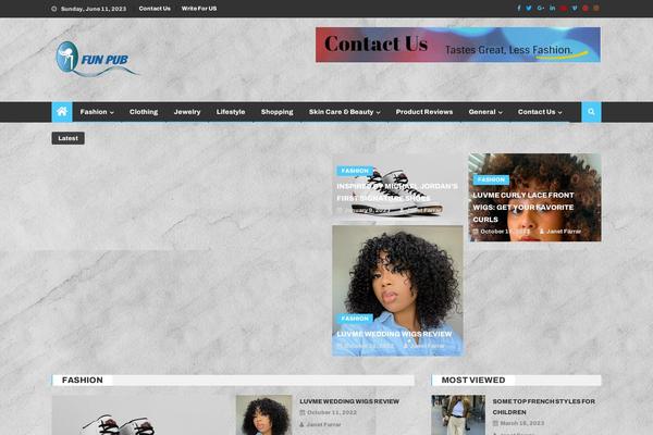 Editorial theme site design template sample