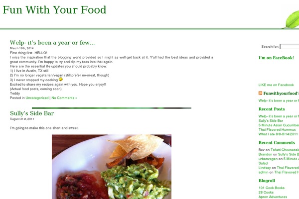 funwithyourfood.com site used Food and Diet