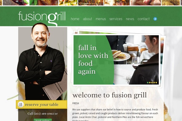 fusiongrill.mb.ca site used Fusiongrill